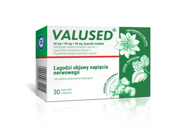 Opakowanie Valused, kapsułki miękkie