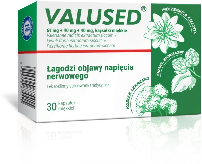 Opakowanie Valused, kapsułki miękkie